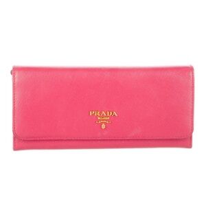 Prada Pink Saffiano Leather Wallet